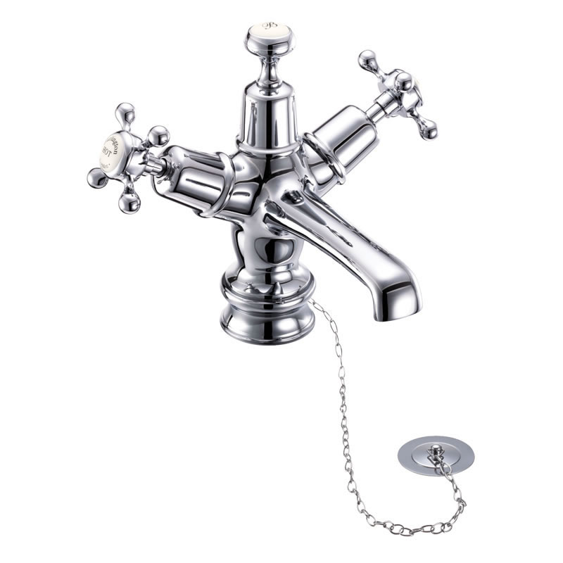 Claremont Medici Regent basin mixer with plug and chain waste